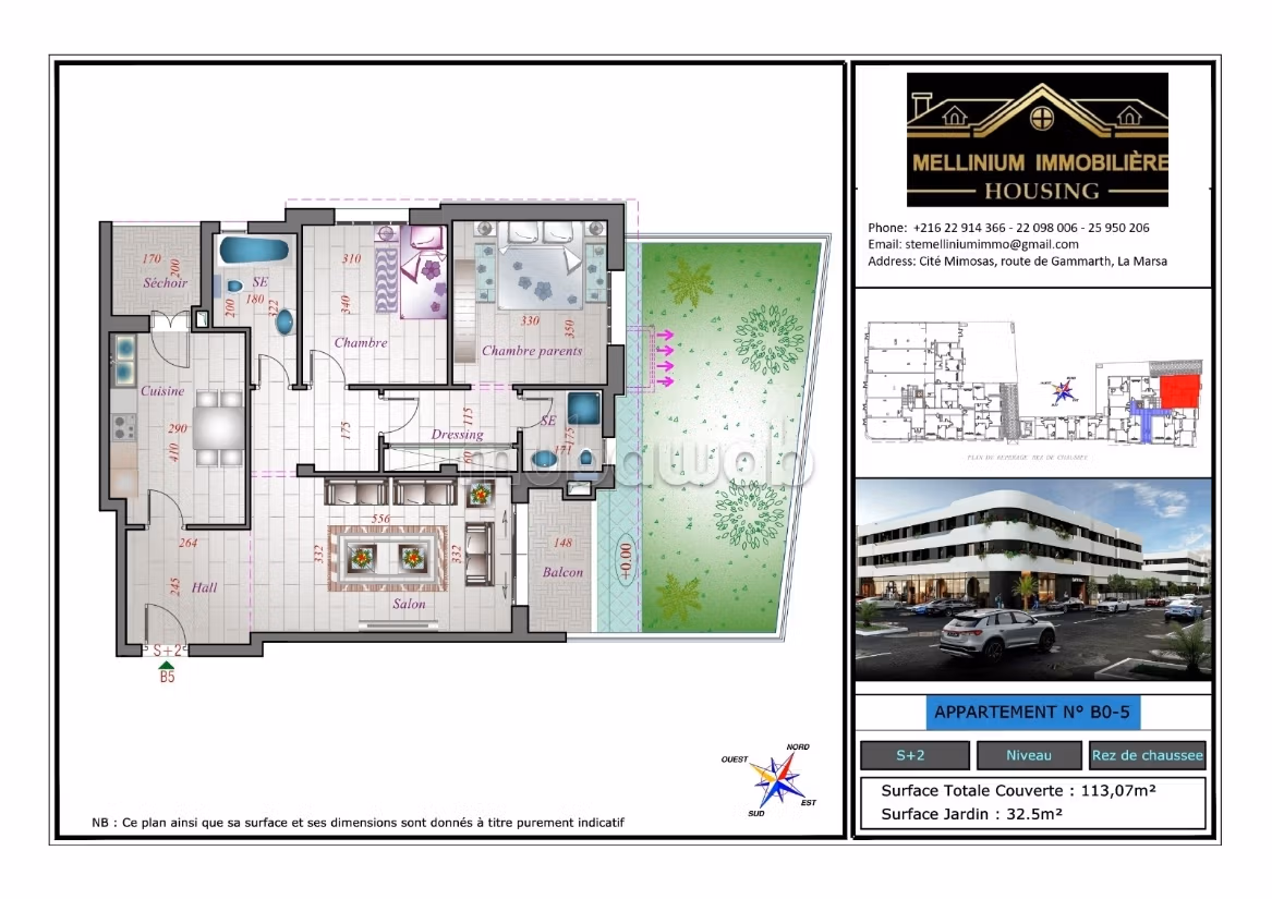 Apartments for sale in La Soukra directly from the developer
