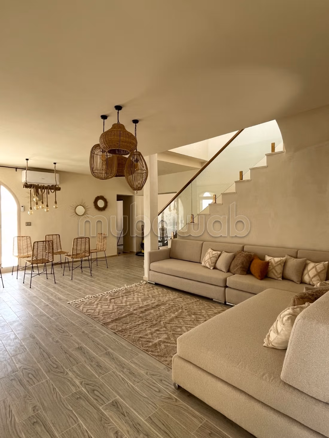 Magnificent villa for rent for your holidays in Aghir. Area 500 m². Satellite system and secure residence