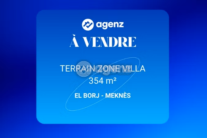 Terrain à vendre 354 m² El Borj Meknès