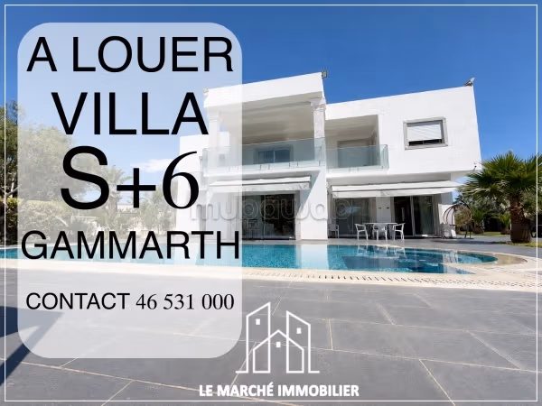 Villa en s6 de 1200 m carre a gammarth