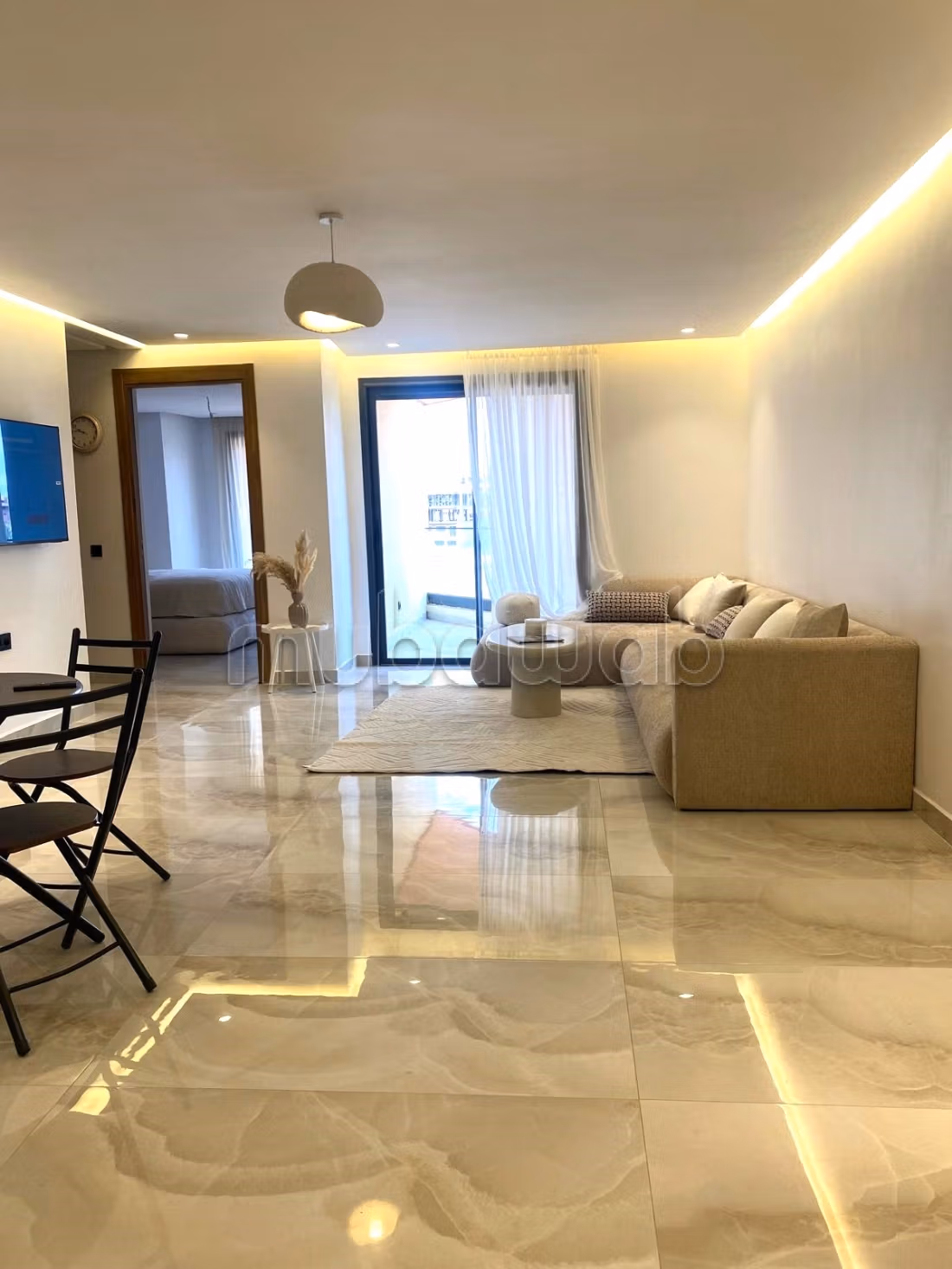 Appartement à louer à Guéliz. Surface totale 54 m². Meublé — 2