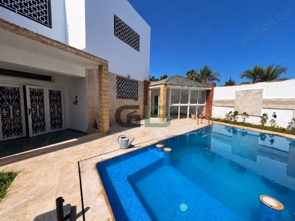 Villa AinDiab ext, 4 chambres Jardin/piscine Hammam
