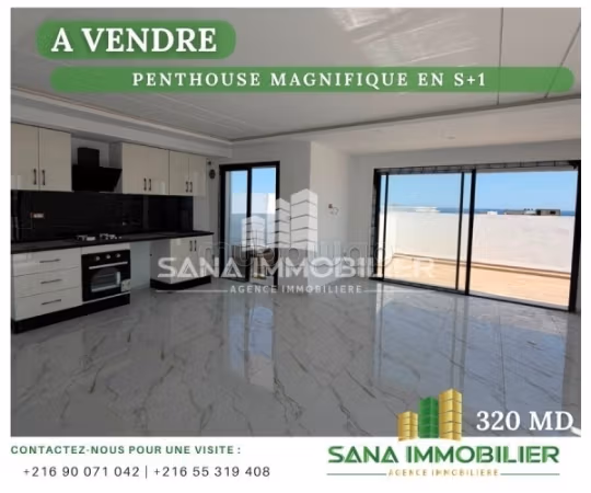 À Vendre – Penthouse S1 avec Vue Mer à Hammamet No