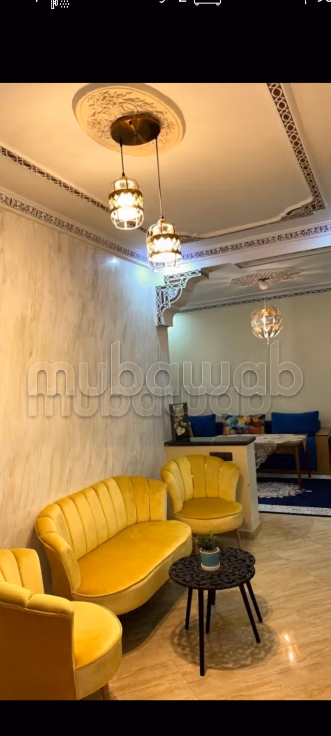 Bell'appartamento in affitto nel quartiere Zaitoun. Superficie totale di 85 m². Salotto tradizionale e sistema satellitare