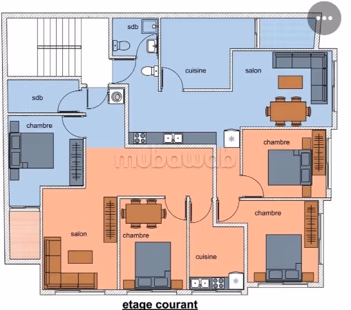 Apartamentos Hamza para reservar, con dos fachadas de 64 metros