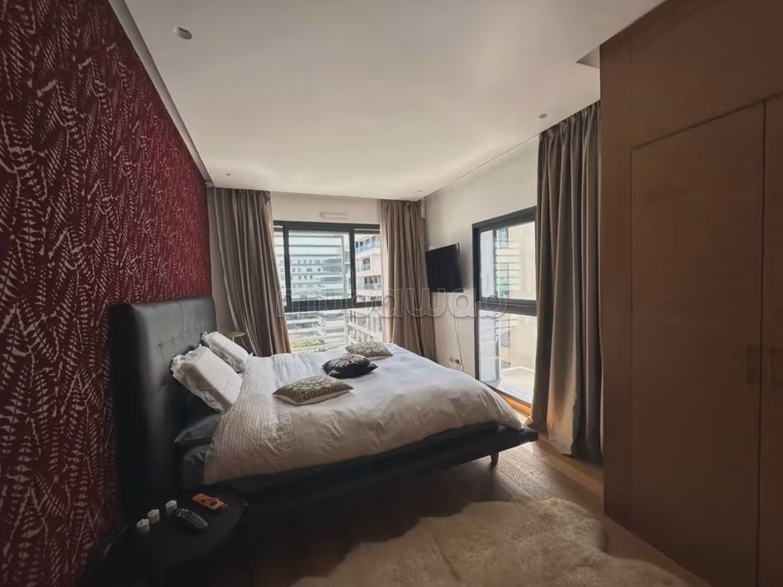 Bellissimo appartamento in affitto a Casablanca Finance City. Dimensione 120 m². Mobili nuovi