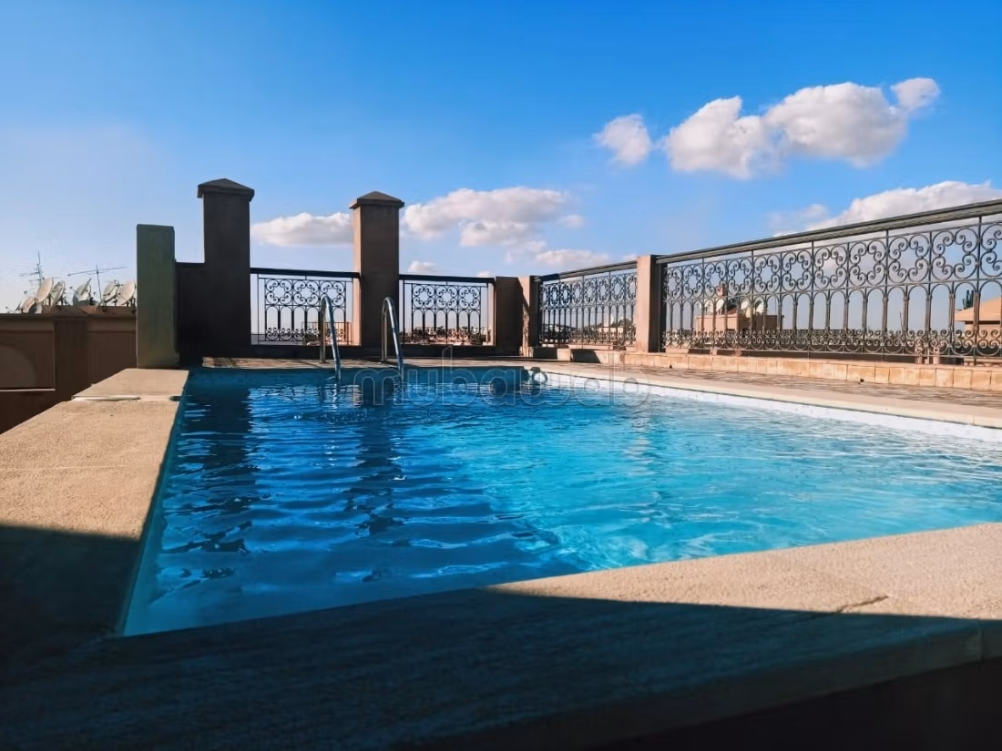 Guéliz: Appt à louer meublé en 2 Chambres, rés ac Piscine sur le toit — 2