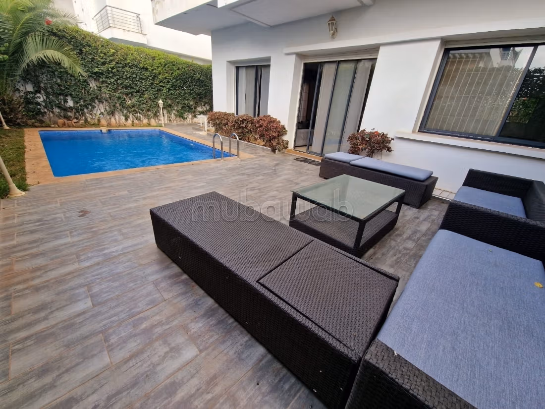 Furnished villa with pool next to Morocco Mall