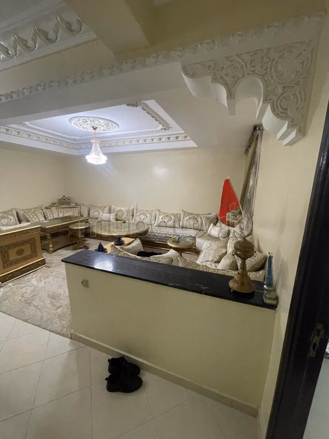 Appartement à vendre à côté Aswak Assalam 
Surface de 107 m².
Bien meublé — 4