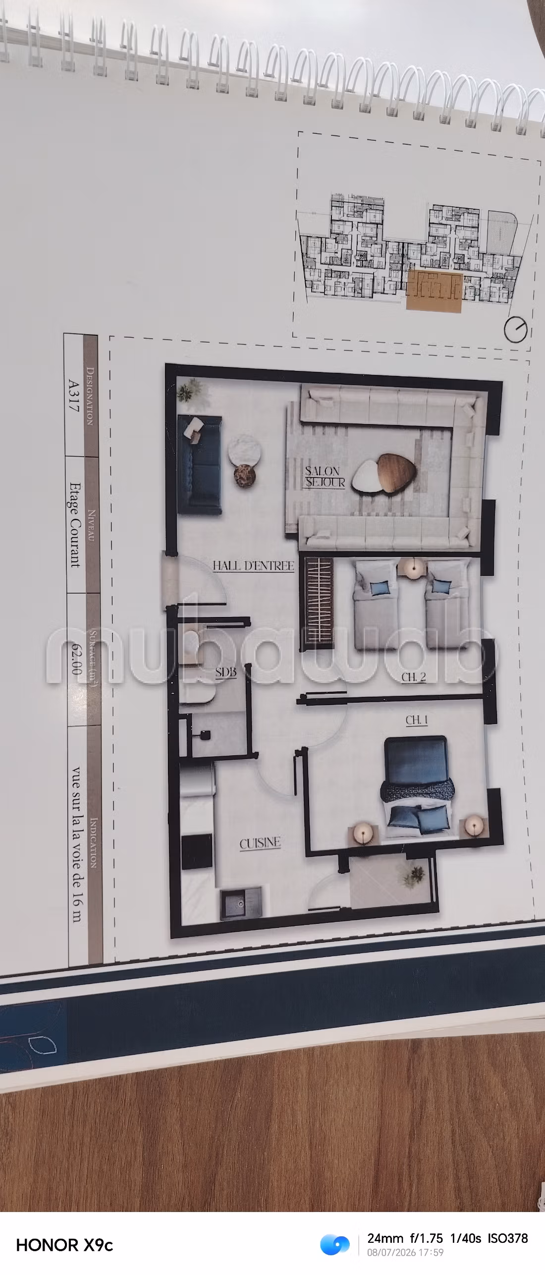 Appartement à vendre par cession de droits dans une résidence haut de gamme, à proximité de la route de Rabat et de la nouvelle gare routière, éligible à une aide directe au logement de 70 000 dirhams