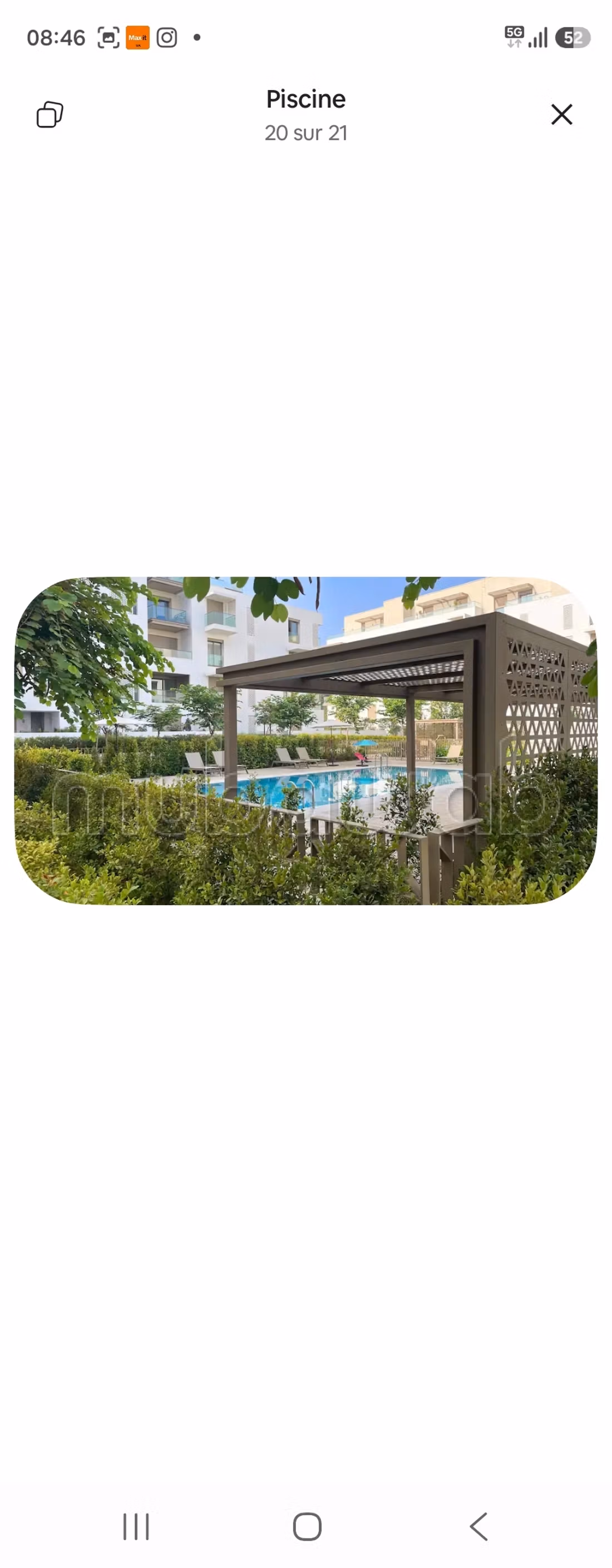 Louez cet appartement à Souissi. 
2 Pièces. 
Bien meublé — 2