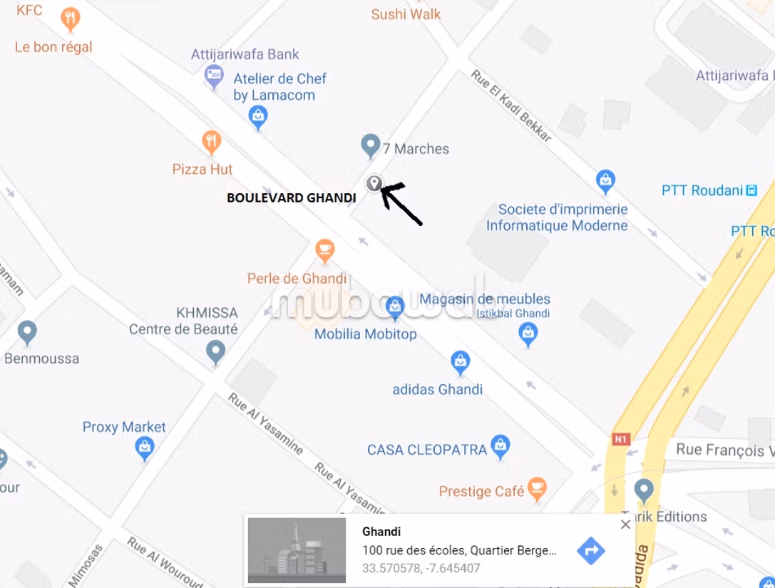 Te koop commercieel pand Maarif Extension