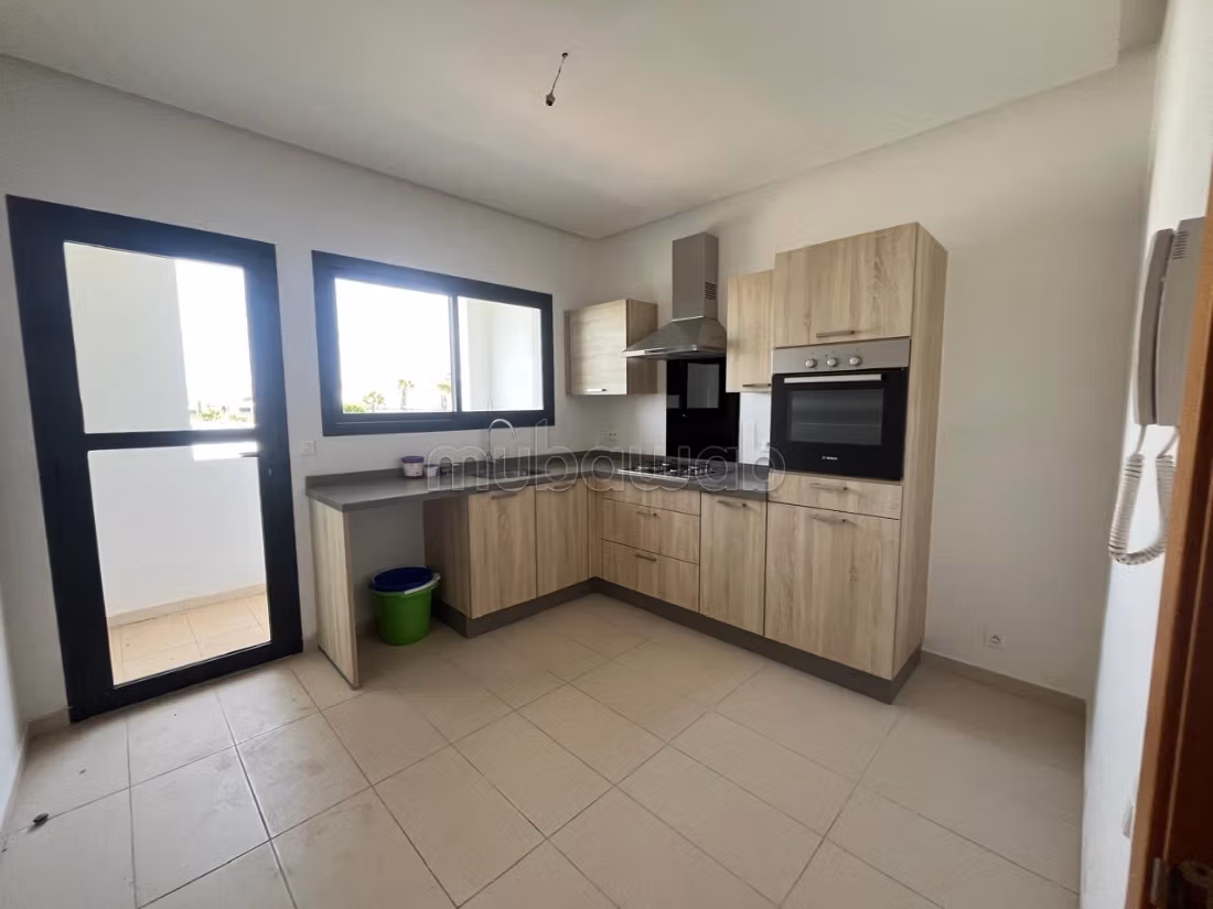 Stunning apartment for sale in Dar Bouazza in a residence with a pool. 3 bedrooms. Elevator and terrace
