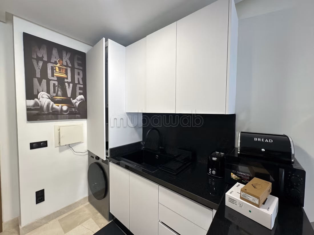 Bel appartement à louer à Casablanca Finance City. 1 Espace de vie. Grand espace de rangement — 4
