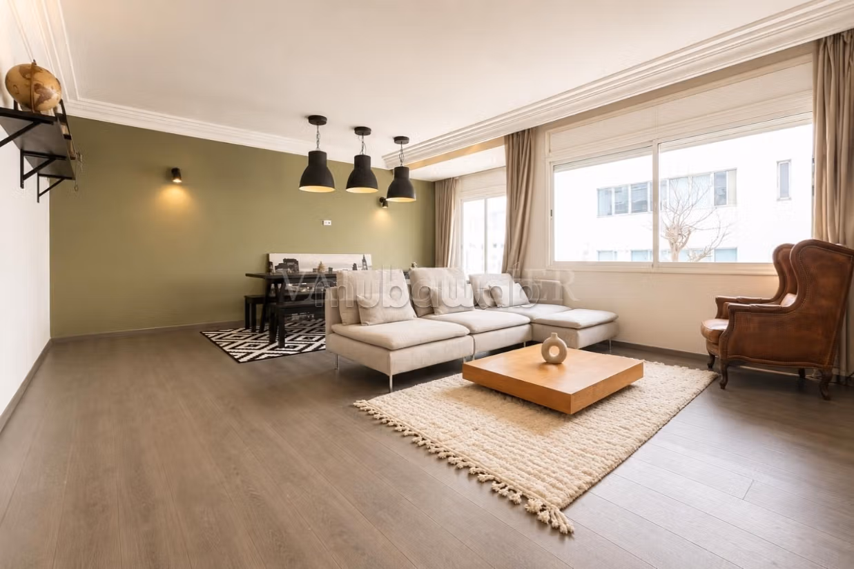 Location Appartement Meublé 156m2 3chambres Racine,
Casablanca — 2