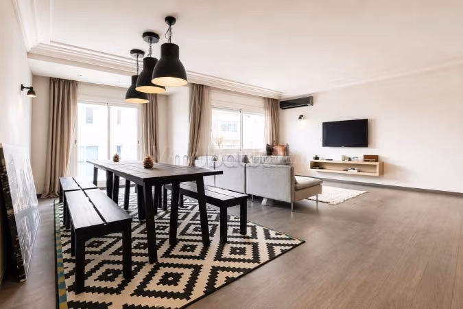 Location Appartement Meublé 156m2 3chambres Racine,
Casablanca