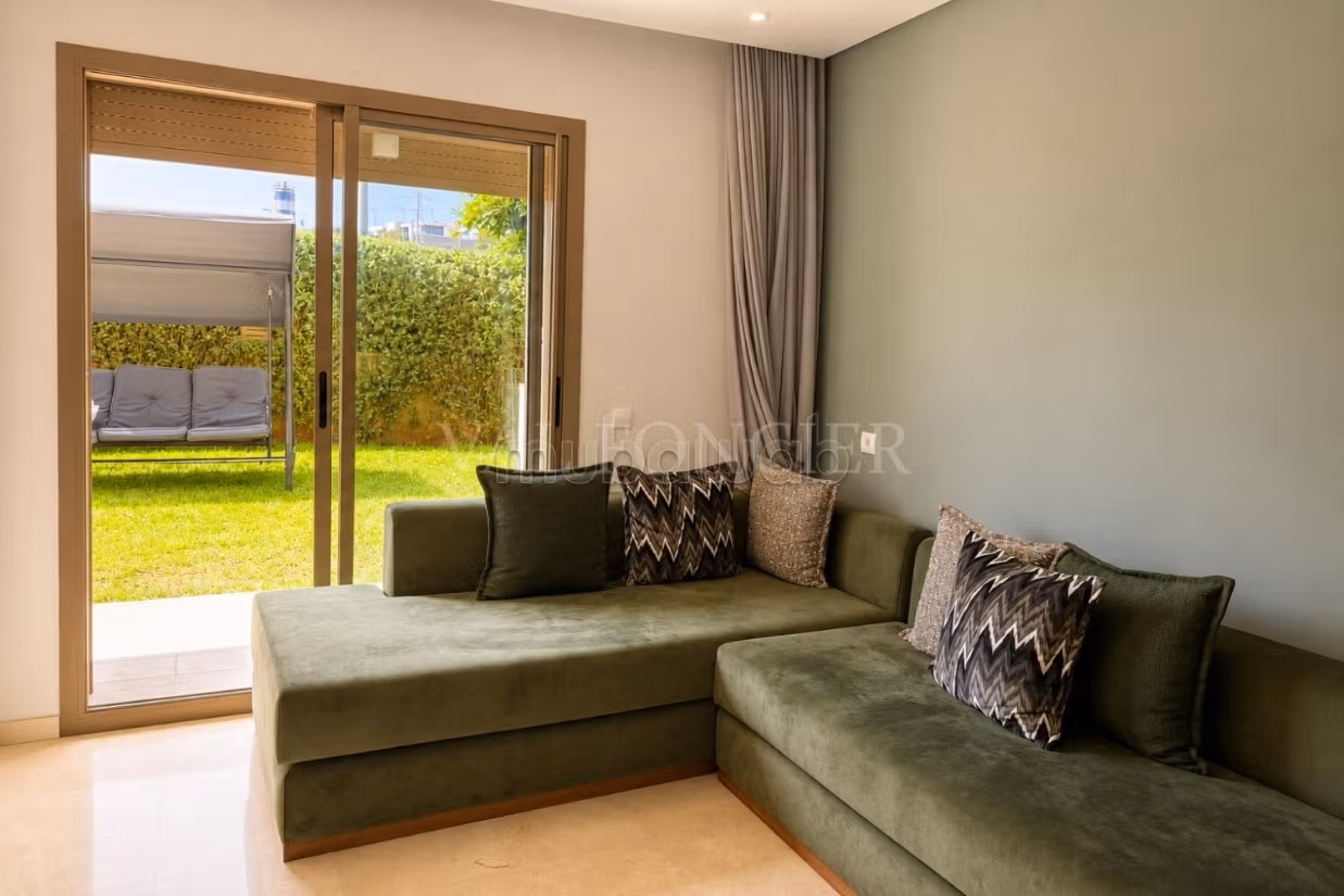 Vente Appartement 188m2 3chambres avec jardin privatif, 
Bouskoura