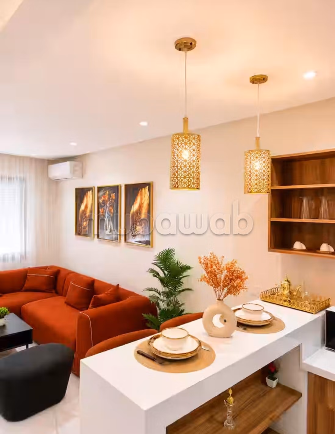 Bel appartement en location à Benjdia. 
2 pièces — 2