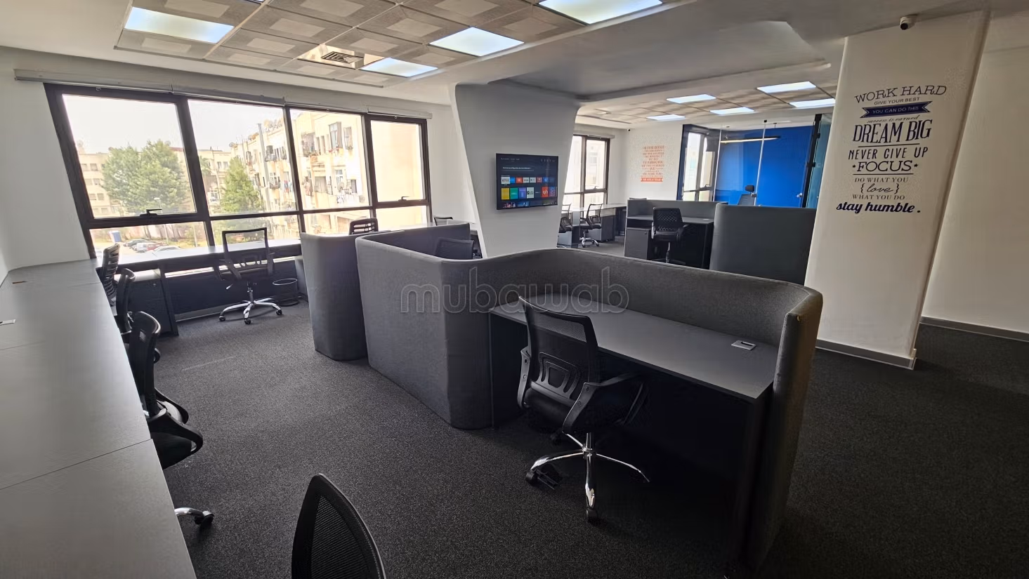 Top Etage gemeubeld kantoor van 120 m² in Sidi Maarouf