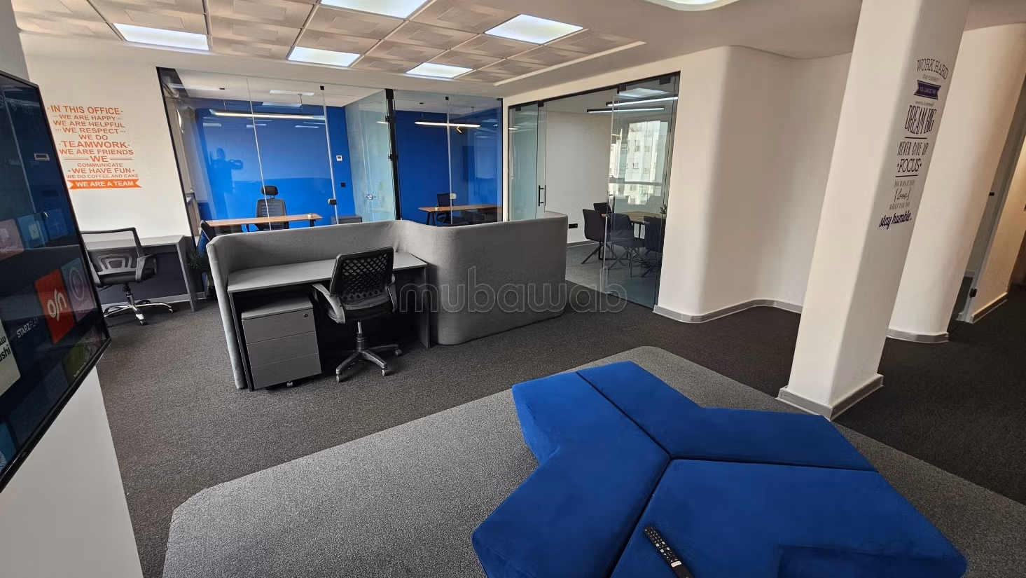 Top Etage gemeubeld kantoor van 120 m² in Sidi Maarouf