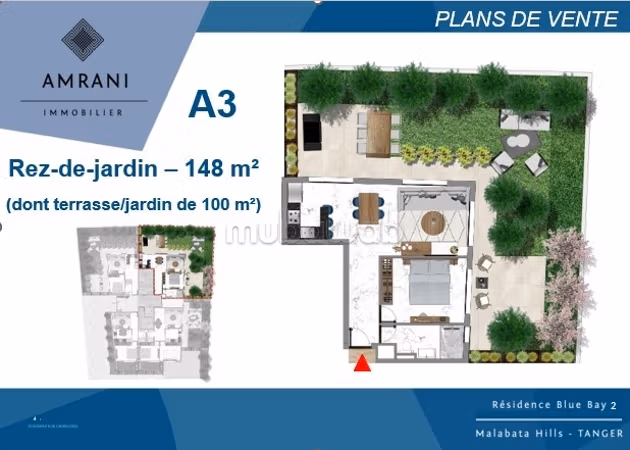 Appartement de luxe de 148 m² avec jardin privé