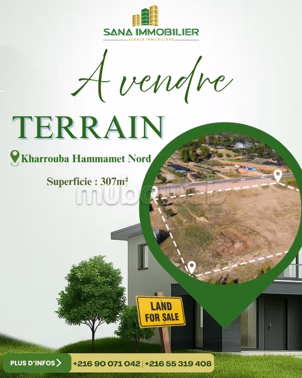À Vendre – Terrain à Kharrouba, Hammamet Nord