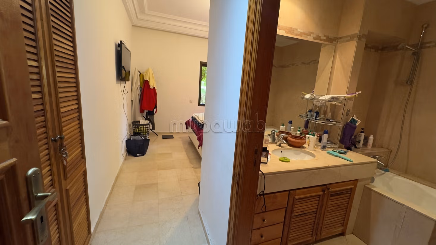 Location appartement vide 2 chambres rez de jardin à l’agdal résidence avec piscine