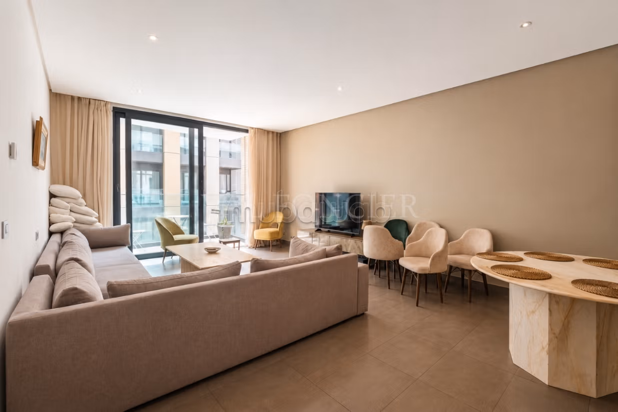Location appartement de luxe 2chambres 129m2 à Ain Diab,
Casablanca