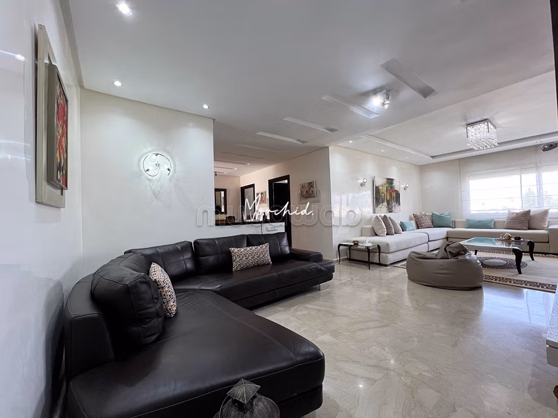 Ain diab, casablanca appartement meuble à louer résidence fermée avec jardin — 4