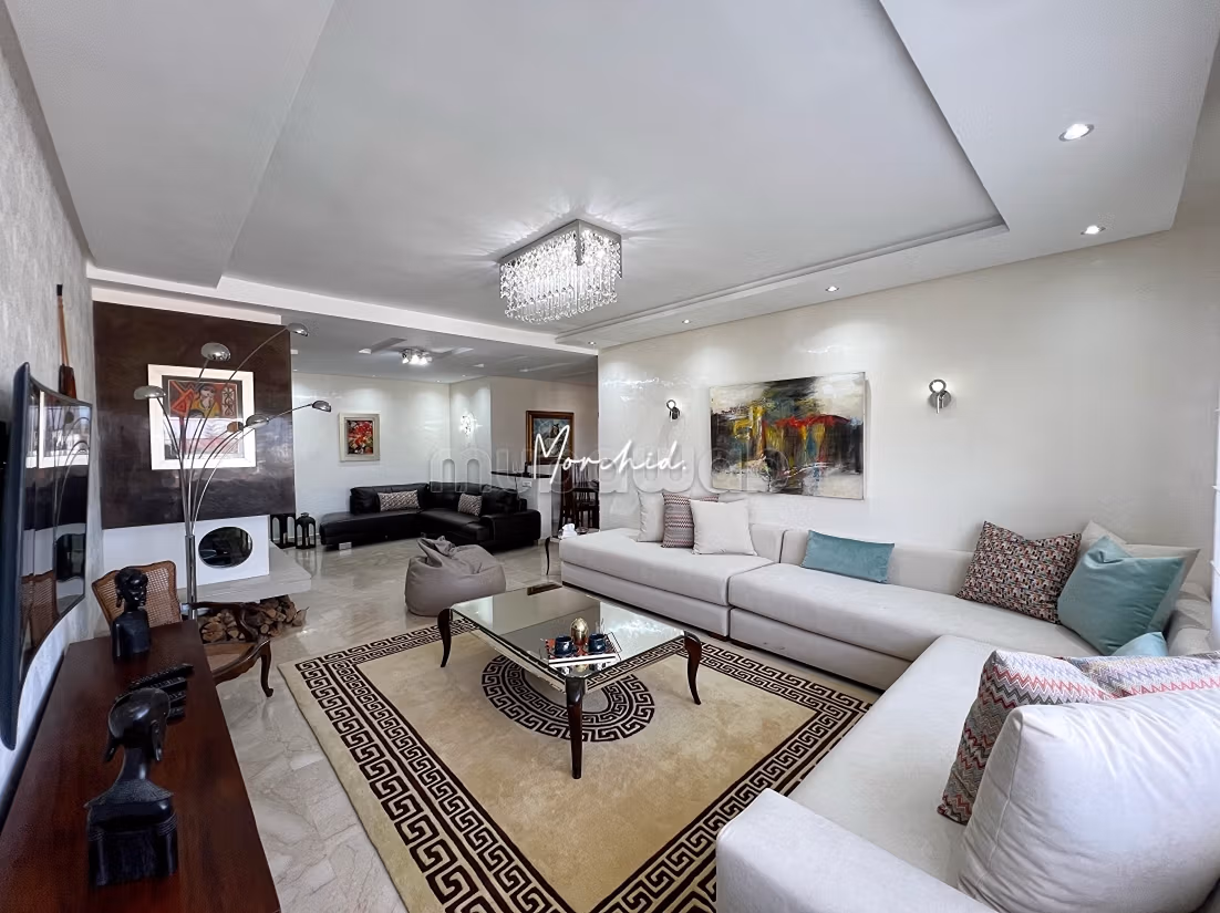 Ain diab, casablanca appartement meuble à louer résidence fermée avec jardin — 5