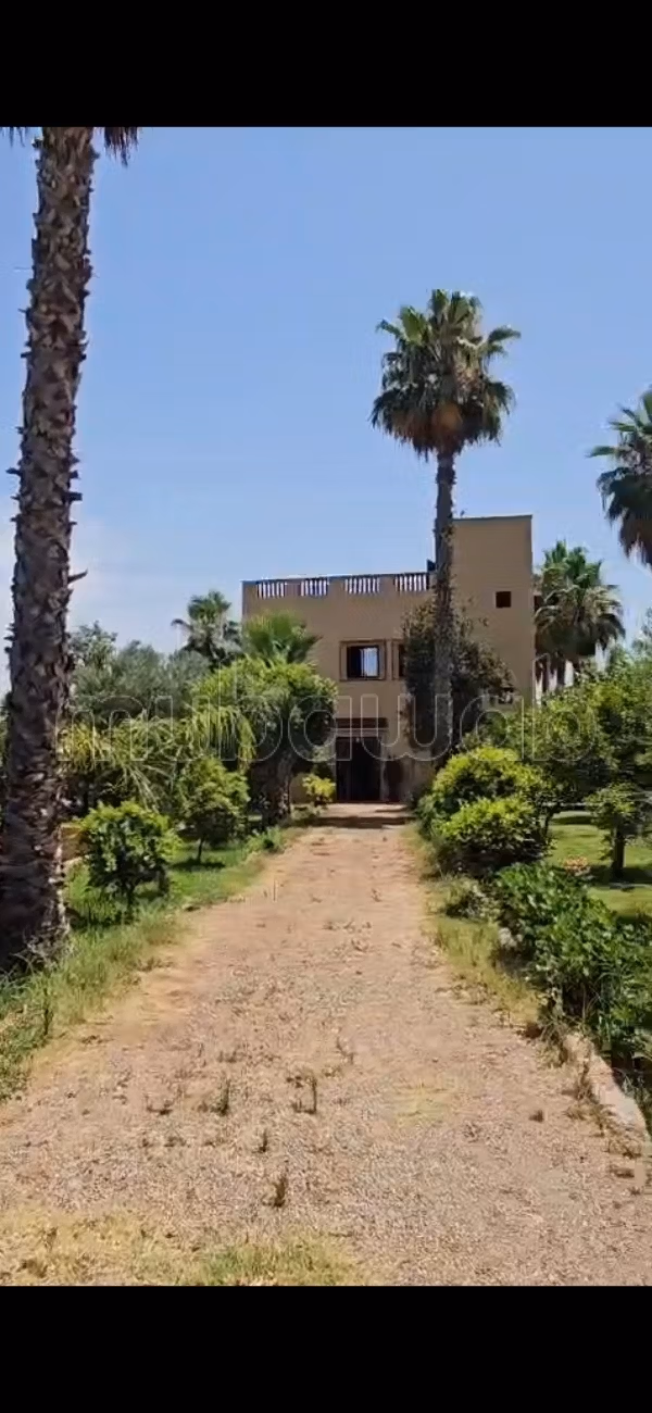Maison de R1 titré à vendre à Route de l'Ourika.
Superficie 1400 m².
Jardin et terrasse