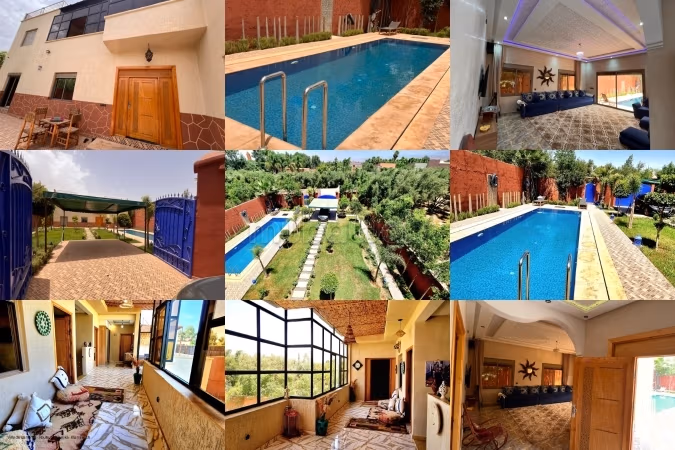 Villa de luxe à louer à Route de l'Ourika. 
4 chambres. 
Espace vert