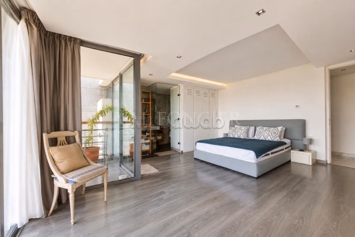 Ubicación de hermoso apartamento amueblado de 185m2 3 dormitorios con terraza, Bouskoura Ciudad Verde