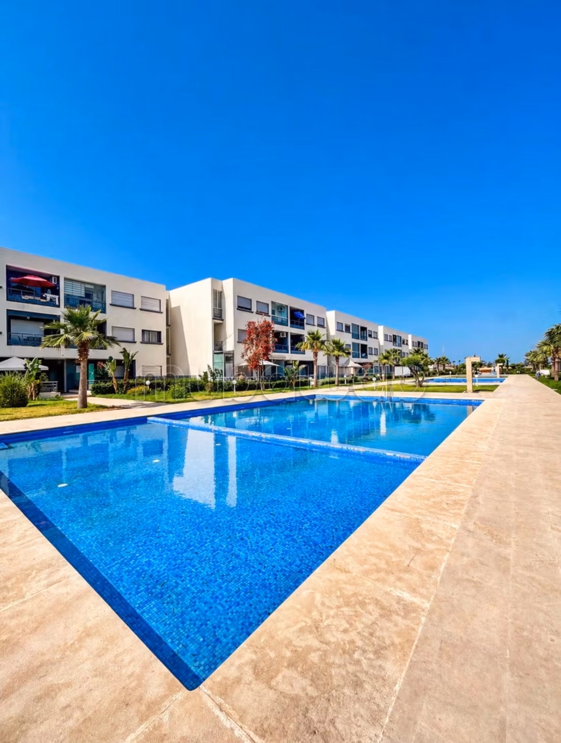 Affitta questo appartamento a El Mansouria. Superficie totale 80 m². Arredato