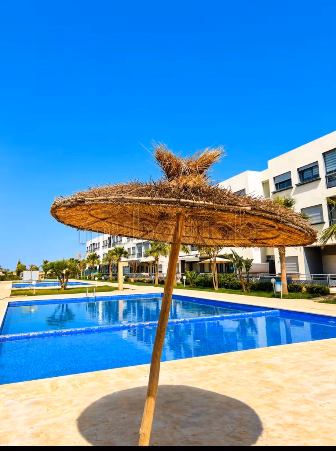 Affitta questo appartamento a El Mansouria. Superficie totale 80 m². Arredato