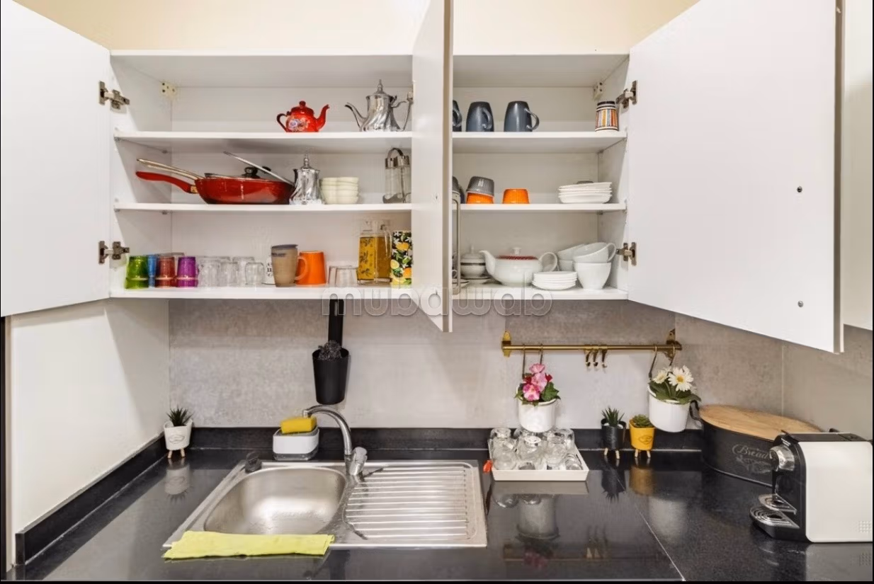 Affitta questo appartamento a El Mansouria. Superficie totale 80 m². Arredato