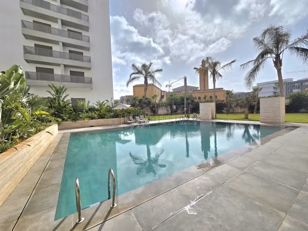 Rent this apartment in Casablanca Finance City. Area 150 m². Well furnished