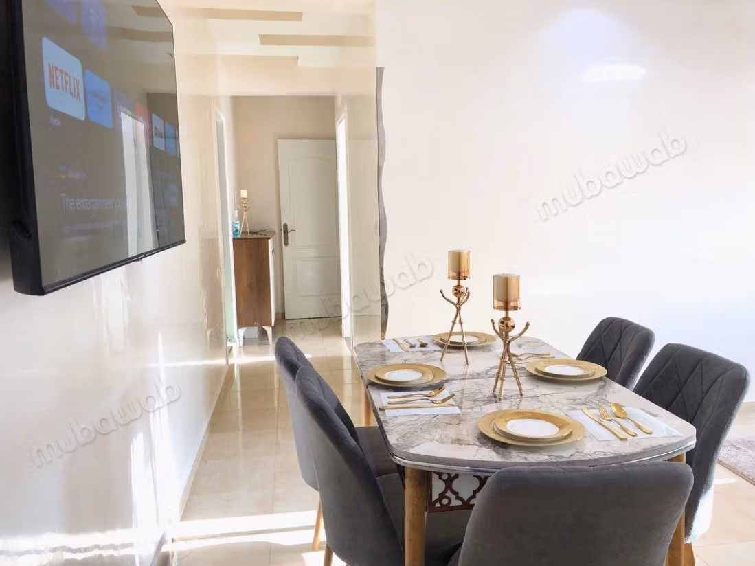 Louez cet appartement à mabrouka. Surface de 80 m². Meublé