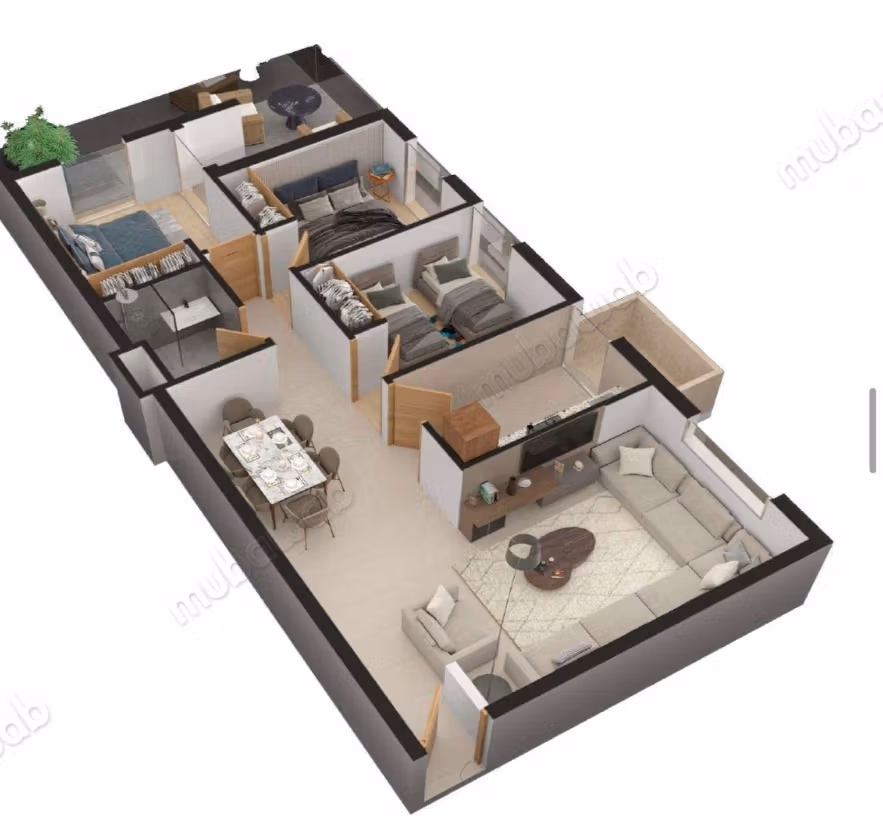 Bonito piso en venta. Área total 80 m²