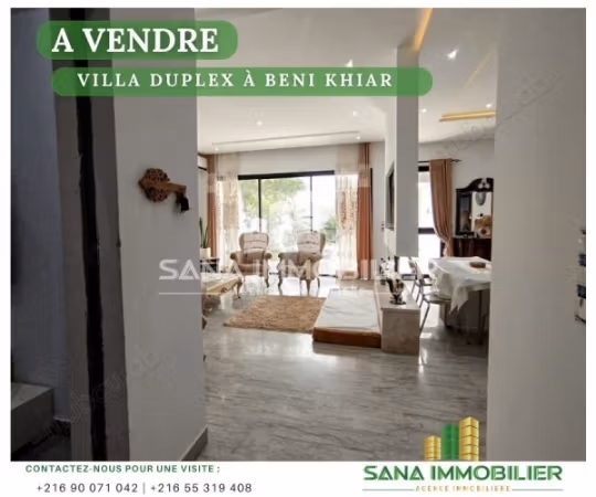 A vendre villa en duplex a beni khiar