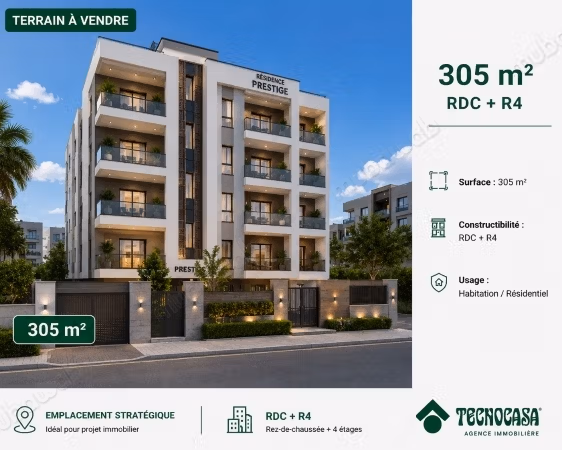 À vendre –Un Terrain de Promotion Immobilière R4