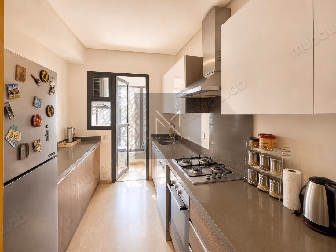 Appartamento arredato con 2 camere da letto in affitto, Bourgogne Casablanca, 94 m² in una recente residenza
