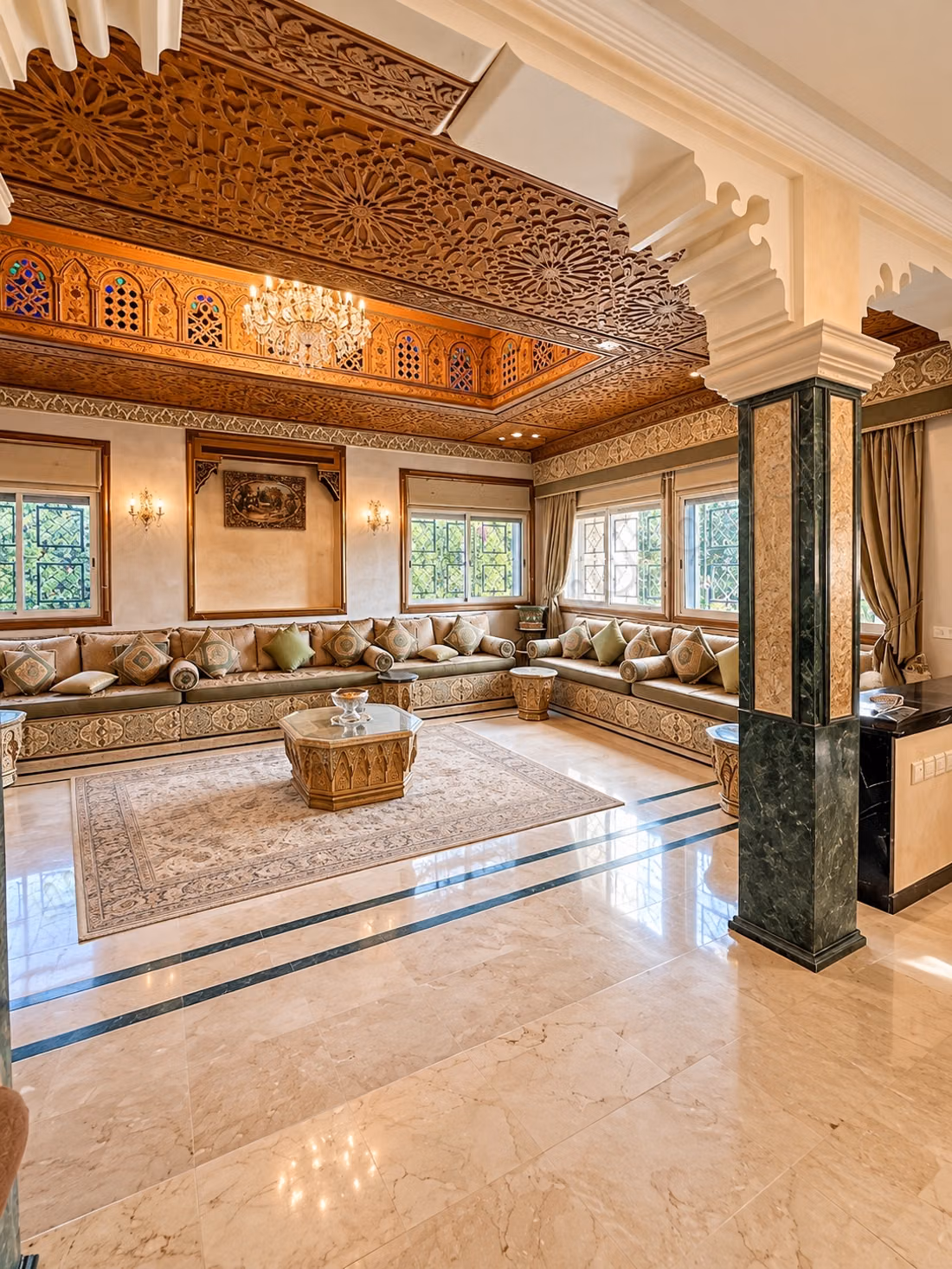 À Louer – Villa Meublée avec Piscine à Hay Riad, Rabat – 1 000 m²