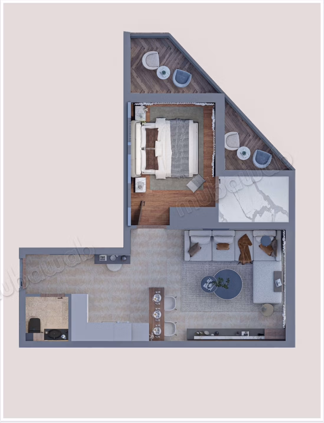 Projet neuf studio haut standing