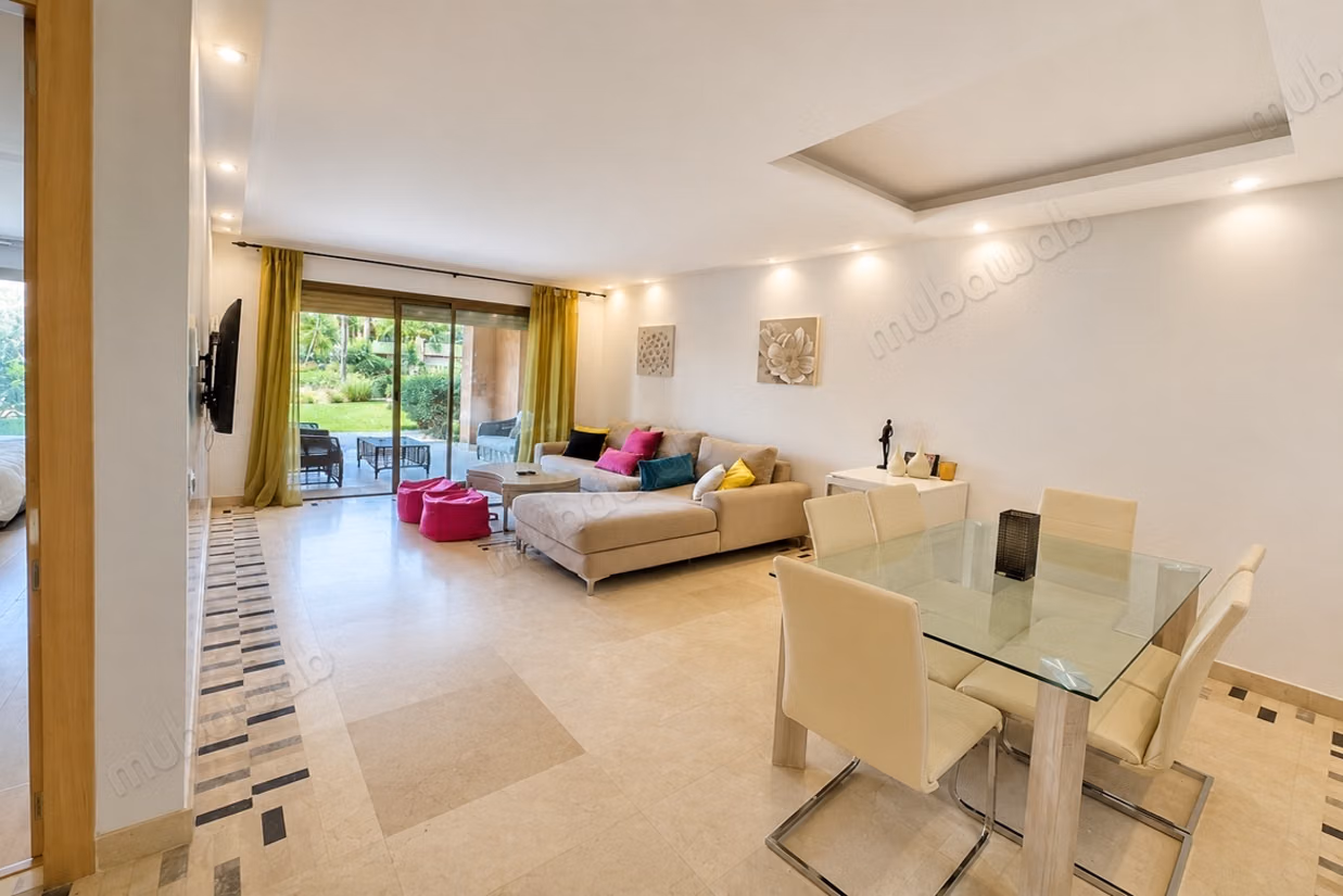 Appt meublé 2 Chambres, rez dz jardin, Piscine,
