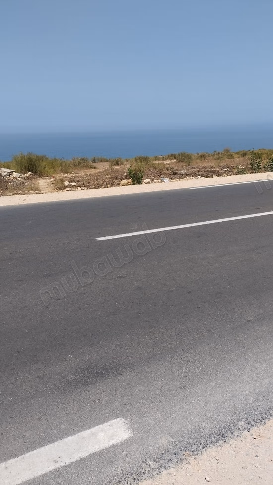 Tourist land with panoramic sea view