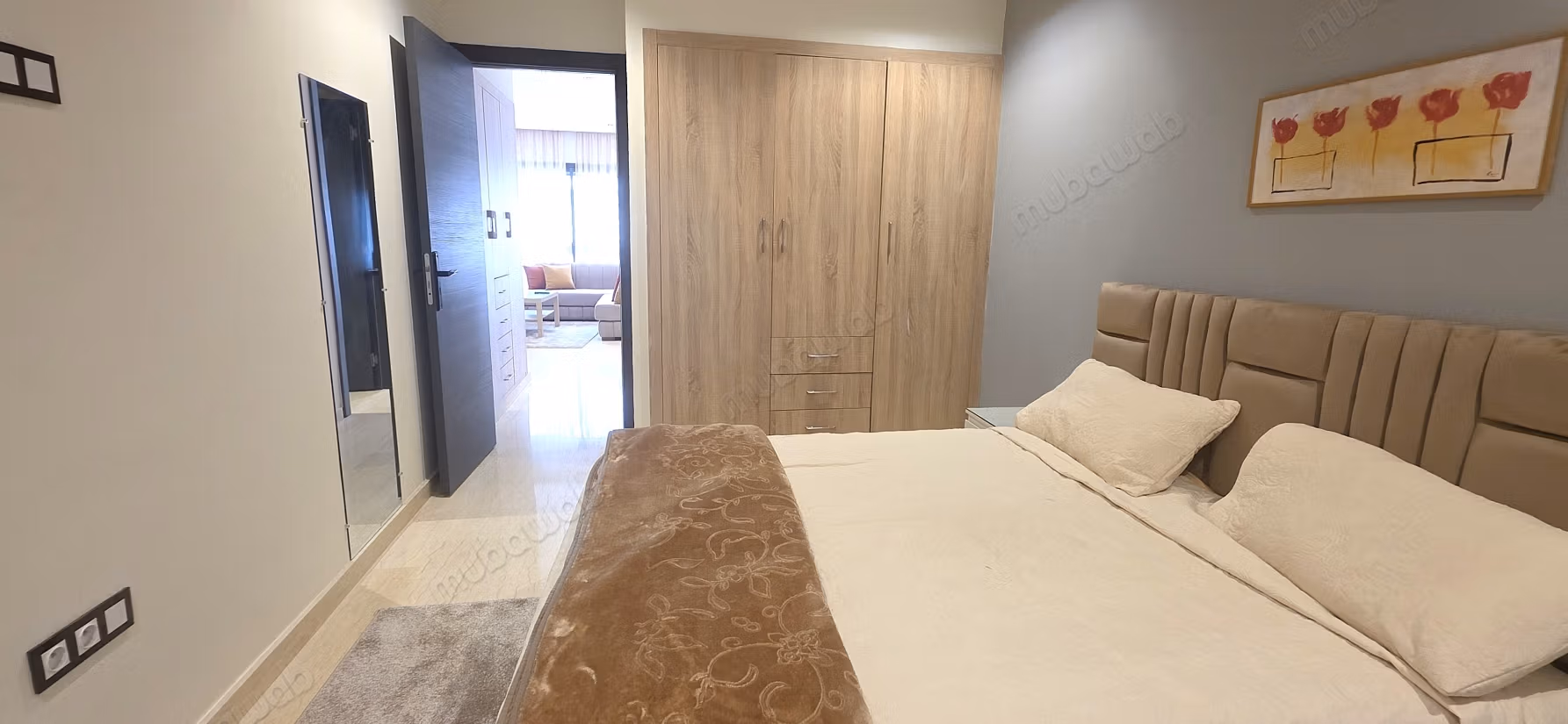 Nieuwe gemeubileerde studio 2e verdieping 48m2 Balkon Maarif