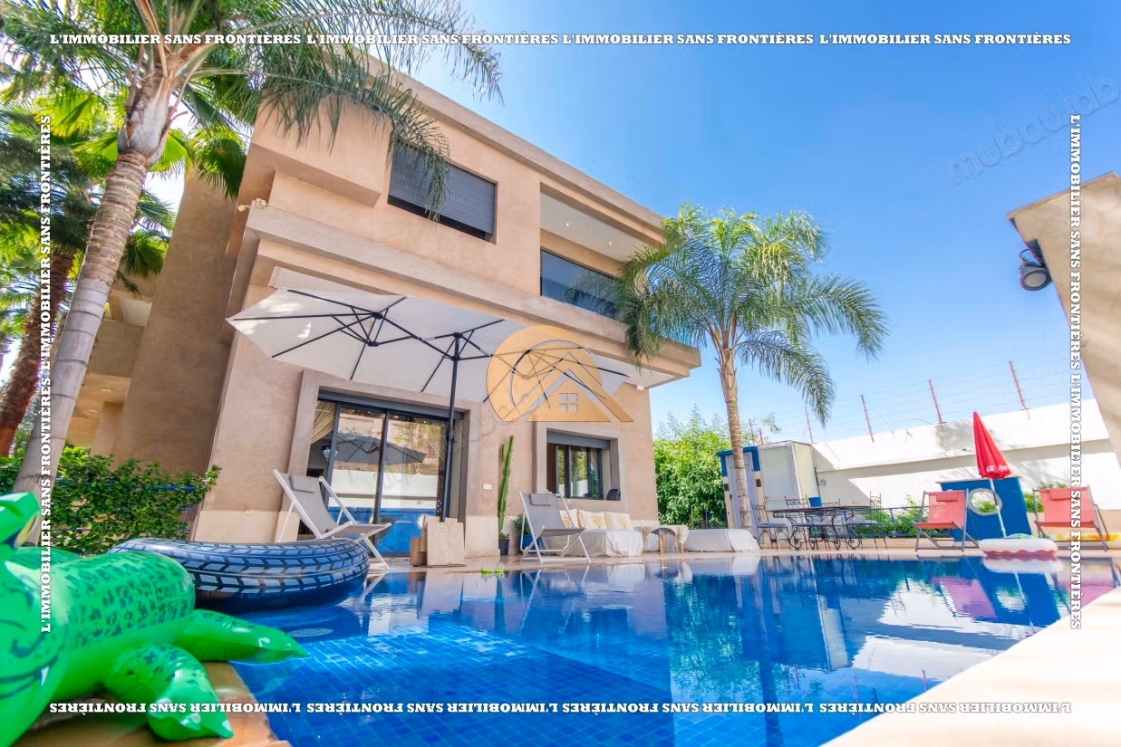 Villa amueblada en alquiler en las Puertas de Marrakech – Piscina privada – Terreno de 635 m