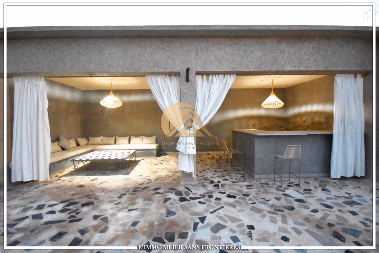 Villa privata arredata in affitto sulla Strada di Ouarzazate, Marrakech – Grande piscina privata e vista sull'Atlas