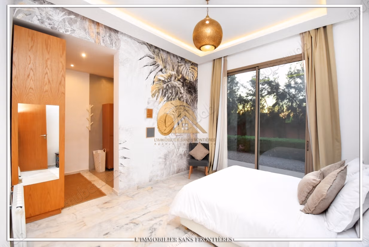 Villa privata arredata in affitto sulla Strada di Ouarzazate, Marrakech – Grande piscina privata e vista sull'Atlas
